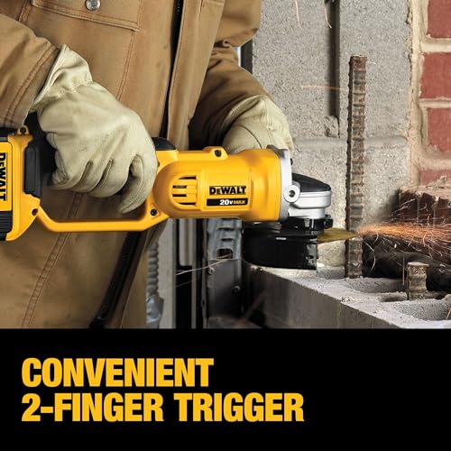 DEWALT DCG412N-XJ Smerigliatrice Angolare 125 mm, Scatola di Cartone Senza Batterie e Caricabatterie, 18 V