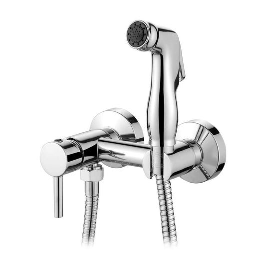 Ibergrif M22012 - Kit Doccetta Esterno per WC e Bidet, Acqua Calda e Fredda, 110mm, Cromo