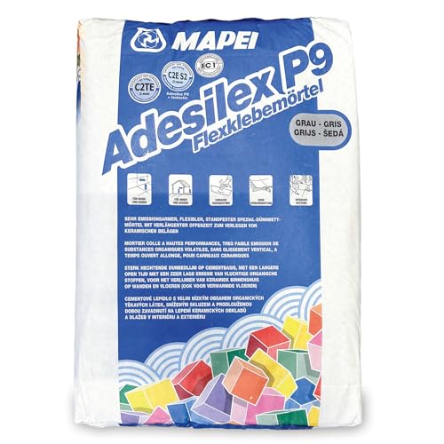 '"ADESILEX P9 flexklebe Malta flessibile sottile letto Malta colla per piastrelle, Grigio (1 Sacco 25 kg)