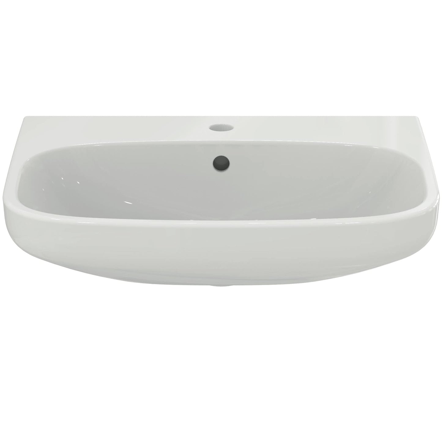 Ideal Standard - i.life A, Lavabo da 60cm, Lavandino bagno con foro rubinetteria e troppopieno, E-packaging dedicato al trasporto di ceramica, Bianco