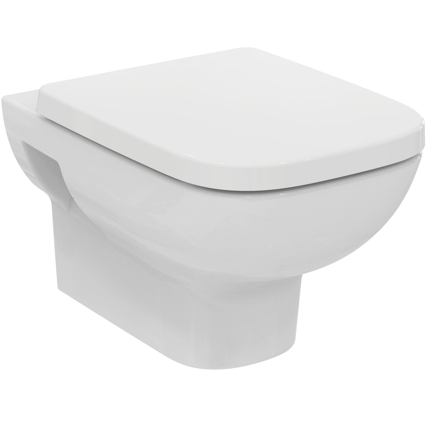 Ideal Standard - i.life A, WC sospeso RimLS+ senza brida, Water completo di copriwater a chiusura rallentata, E-packaging dedicato al trasporto di ceramica, Bianco