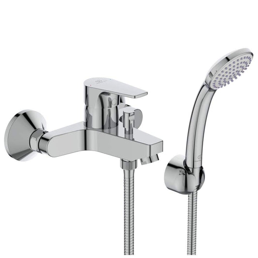 Ideal Standard - Cerafine D, Miscelatore monocomando esterno per vasca o doccia, Con accessori, Cromato