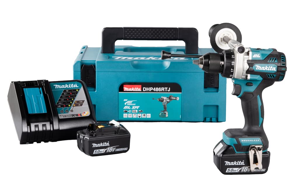 Combo DTD153+DHP486+DGA513 BL 18V LXT 5Ah 3 bat. MakPac marca Makita