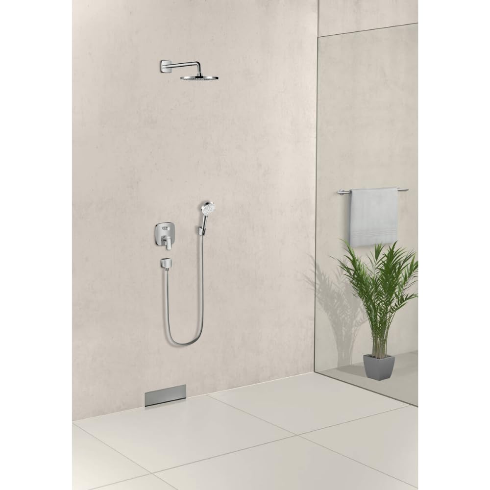 hansgrohe Logis - Rubinetto per vasca da bagno incasso per 2 utenze, Miscelatore monocomando per vasca per iBox universal, cromo, 71405000