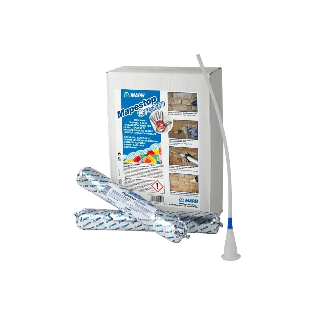 Mapestop Cream Mapei barriera chimica contro umidità in salsicciotto da 600ml