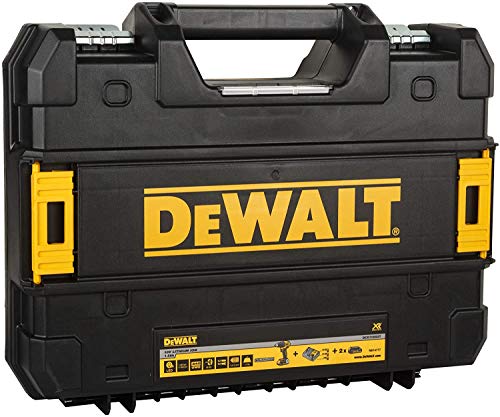 DEWALT DCD708S2T-QW - Trapano avvitatore senza spazzole XR 18V 13mm 65Nm con 2 batterie Li-Ion da 1,5Ah e valigetta TSTAK