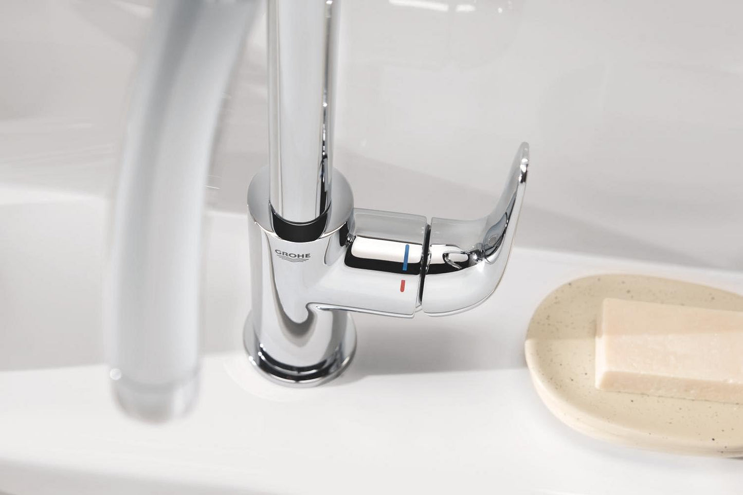 GROHE Swift Miscelatore monocomando per lavabo, Taglia L, cromo, 24330001