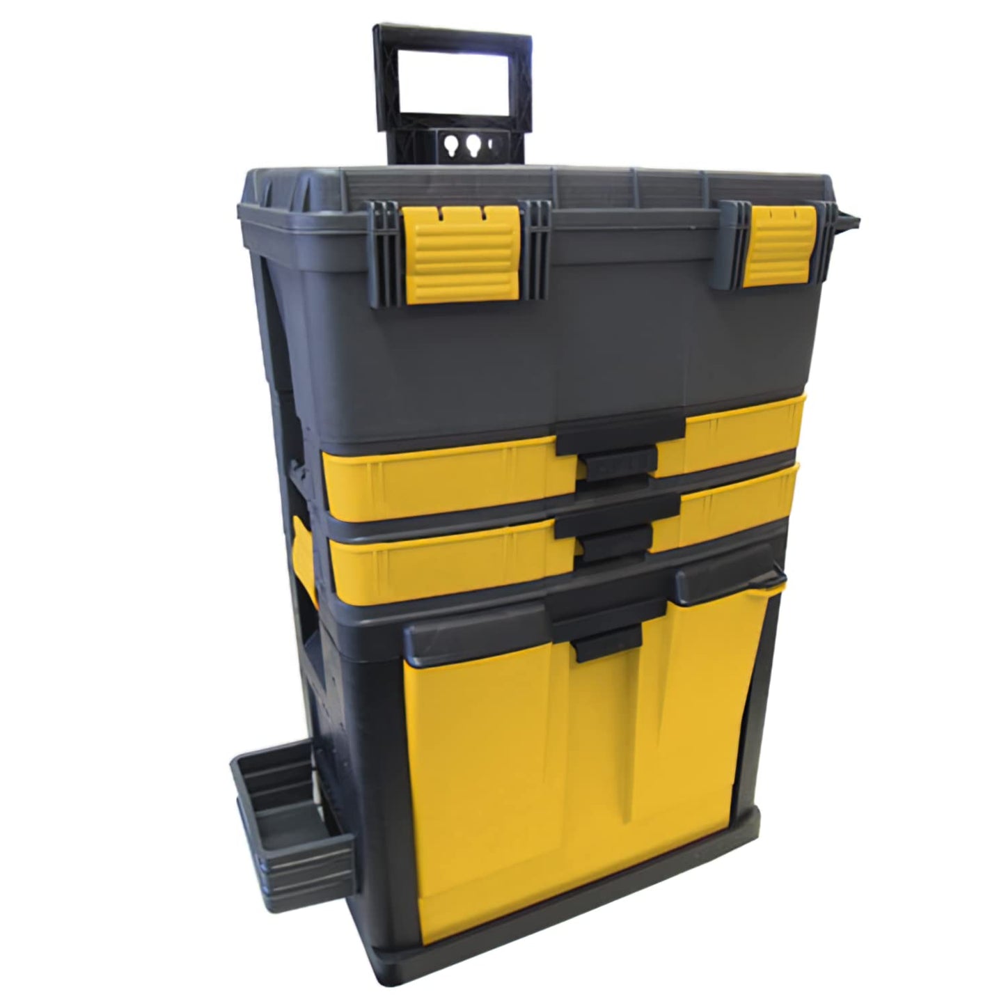 Maurer 91963 Trolley 3 in 1, Acciaio/Polipropilene, 58X34X67 cm, Giallo/Nero