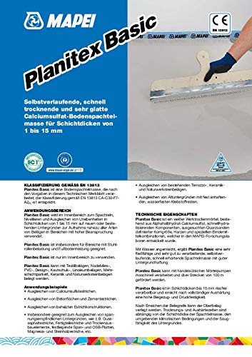 MAPEI Planitex Basic - Stucco in solfato di calcio autobilanciante, sacco da 25 kg