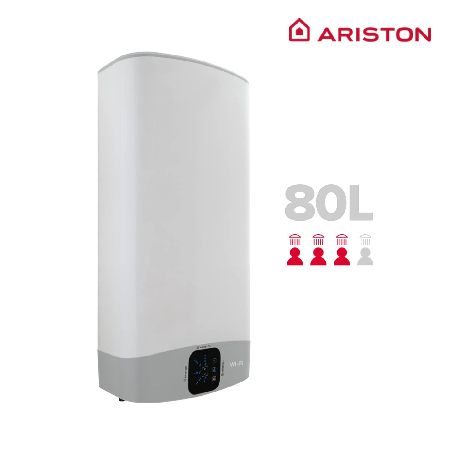 Ariston 3626328 Riscaldatori elettrici, Raso Grigio, 80 Litros