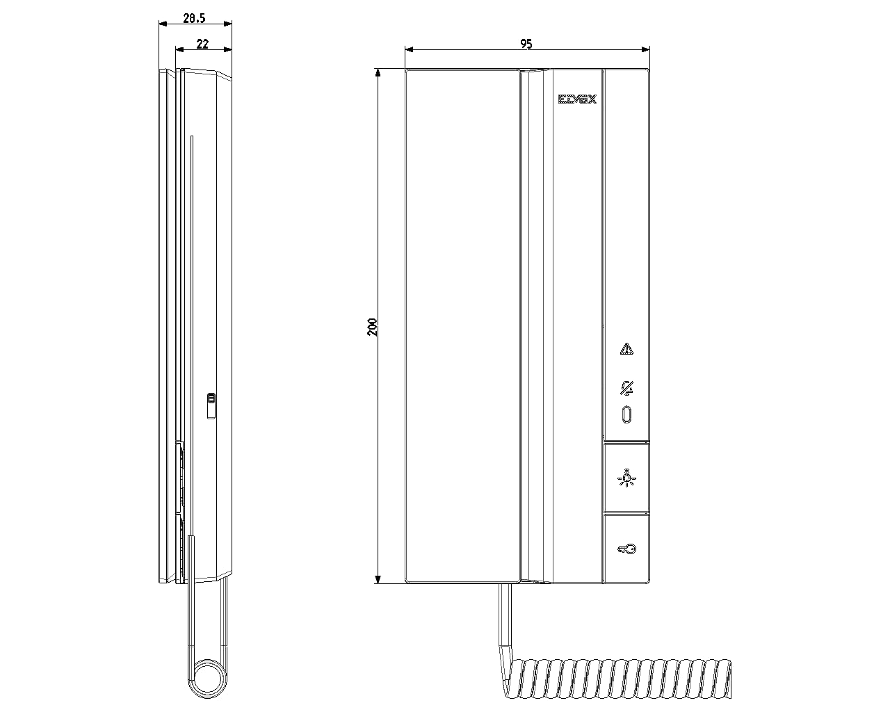 VIMAR 40540 CITOFONO CORNETTA 2F+ VOXIE 2 Puls. B.CO