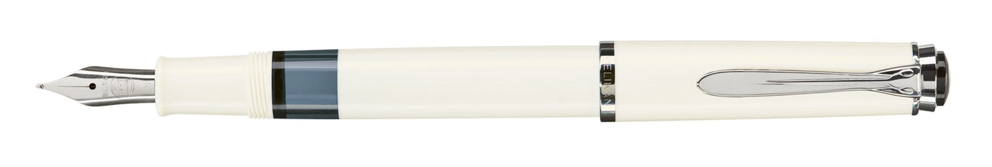 Pelikan 971853 - Penna stilografica"M205 F", in confezione regalo, colore: Bianco