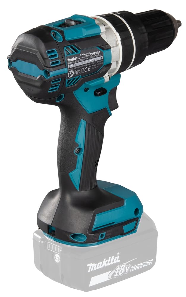 Makita DHP484Z Trapano senza fili con impugnatura a pistola, 18V, Nero/Blu