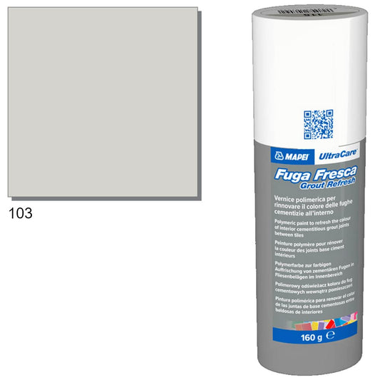 Mapei Ultracare FUGA FRESCA 103 BIANCO LUNA vernice polimerica per rinnovare il colore delle fughe cementizie Flacone 160gr.