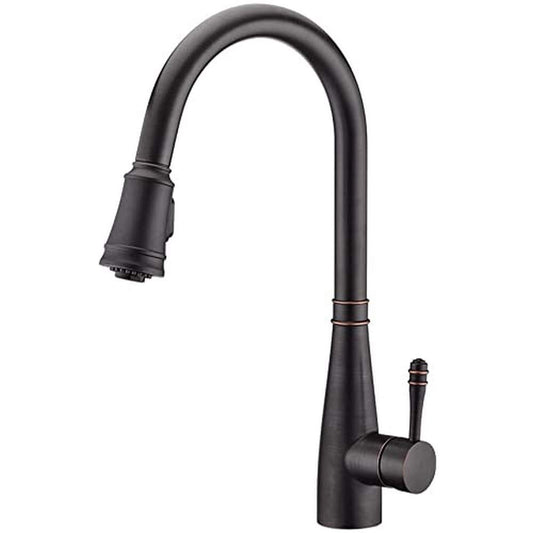 Ibergrif M22134T - Rubinetto da Cucina con Doccetta Estraibile, Miscelatore Monocomando per Lavello, Inossidabile