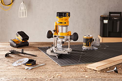 DEWALT Elettrofresatrice con adattatore per base fissa, DCW604P2-QW