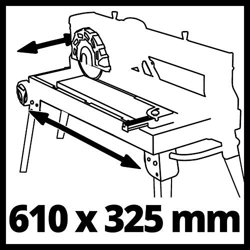 Einhell TE-TC 620 U Tagliapiastrelle radiale (220-240 V, 50 Hz, 900 W, giri al min. 2950, taglio max 30x620 mm, incl. disco diamantato Ø 200)