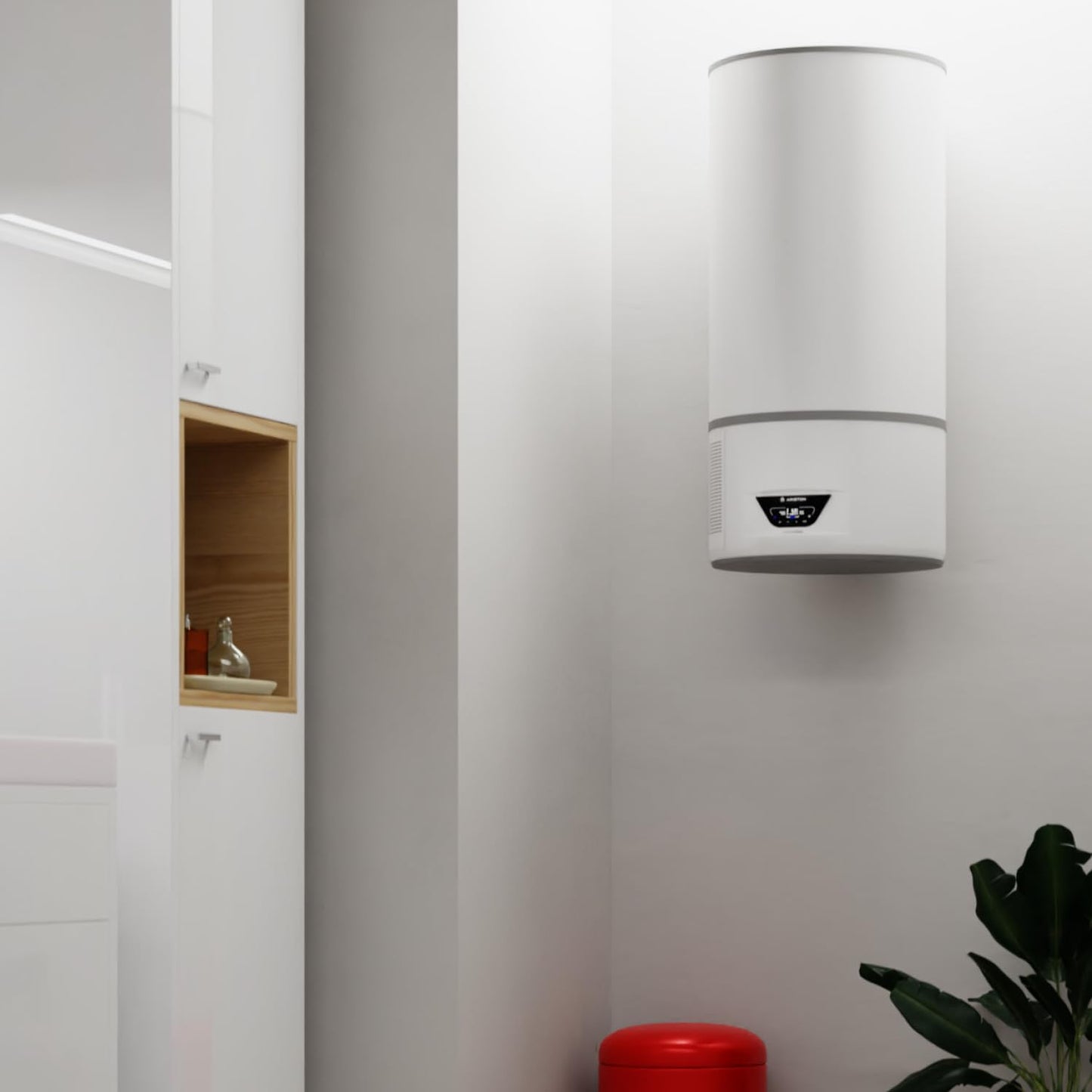 Ariston Scaldabagno Elettrico Lydos Hybrid WiFi 100, Smaltatura Al Titanio, Bianco, ‎46.5 x 5.3 x 115.3 cm 43.86 Kg