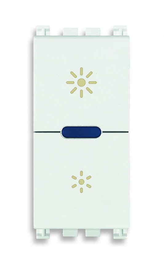 Vimar 19135.1.B Arké Dimmer Regolatore Master 230V Universale incandescenza, CFL 1 e lampade, LED per individuazione al bui, Bianco