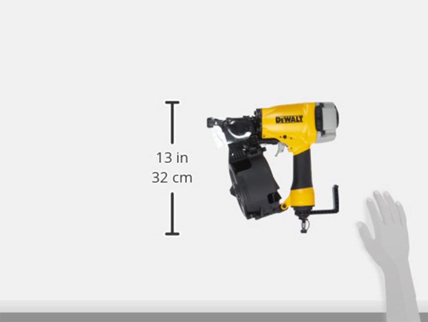 Dewalt Dpn64C-Xj Chiodatrice Pneumatica Compatta a Spirale con Capacità di 225 Caricatori di Chiodi