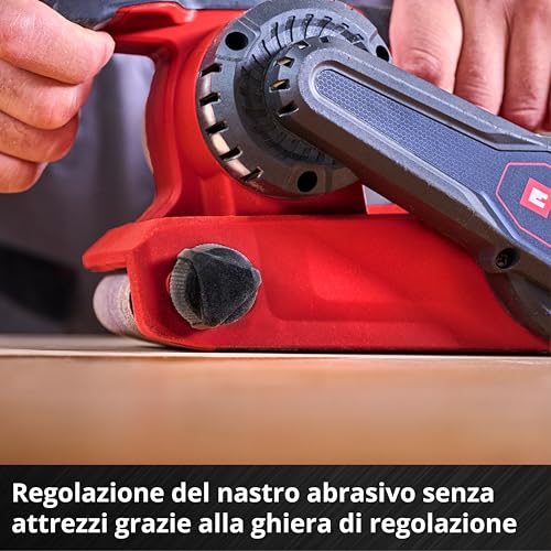 Einhell Levigatrice a batteria TP-BS 18/457 Li BL-Solo Power X-Change (18 V, batterie agli ioni di litio, motore Brushless, incl. 3 nastri abrasivi a grana 80 da 457x75 mm, senza batt. e caricabatt.)