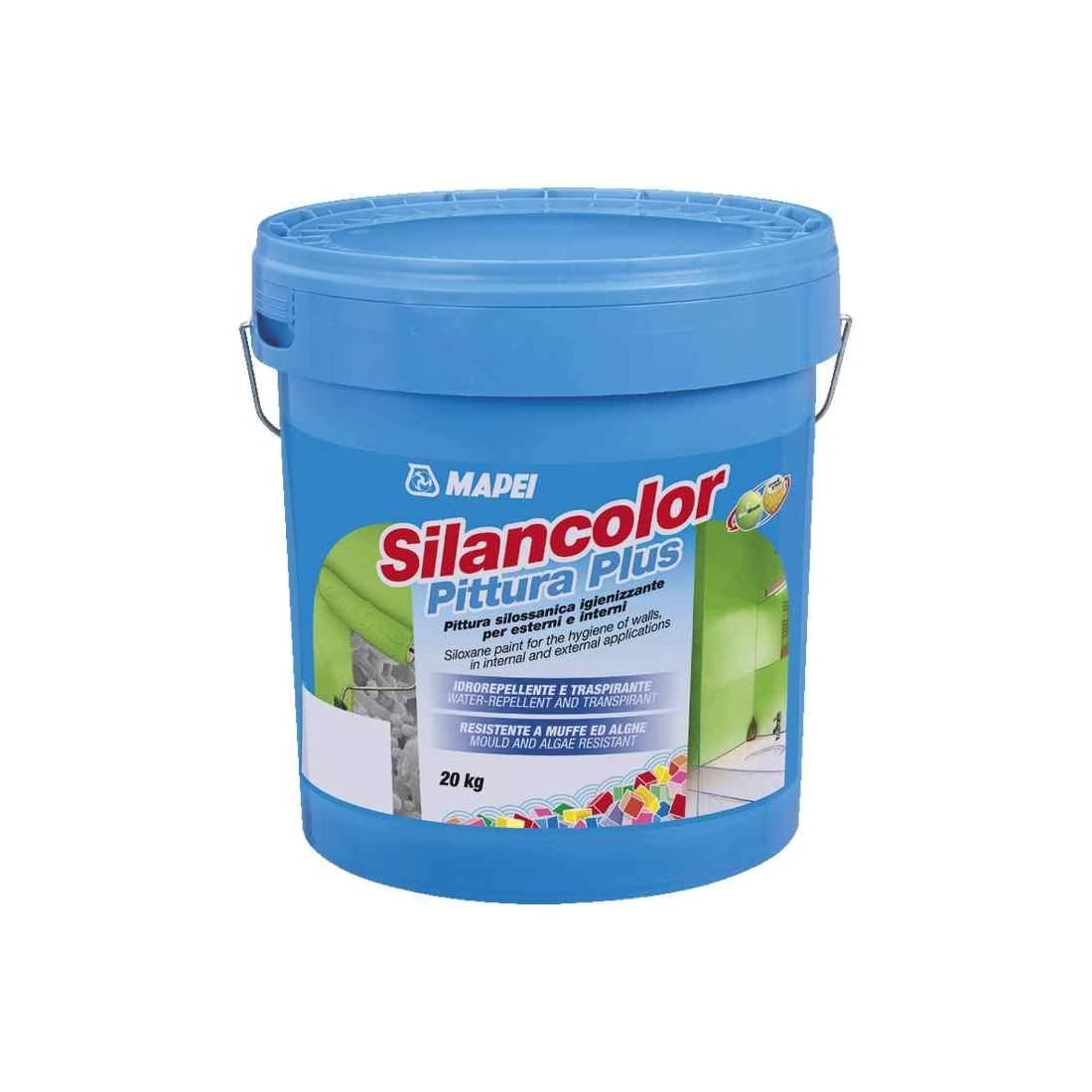 Pittura silossanica igienizzante 20 kg Silancolor Plus Pittura Mapei - Colore: BIANCO