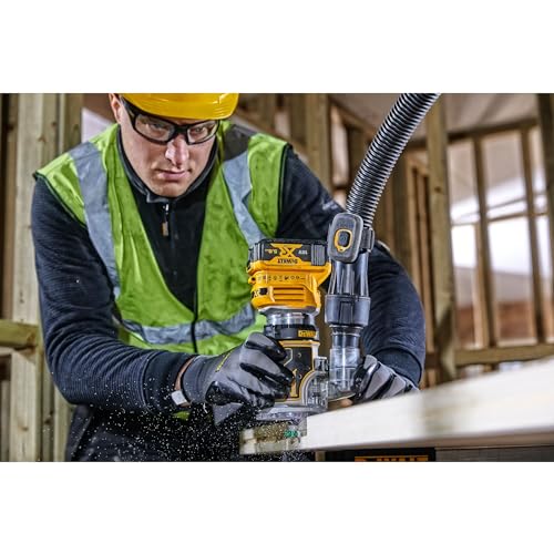 DEWALT Elettrofresatrice con adattatore per base fissa, DCW604NT-XJ