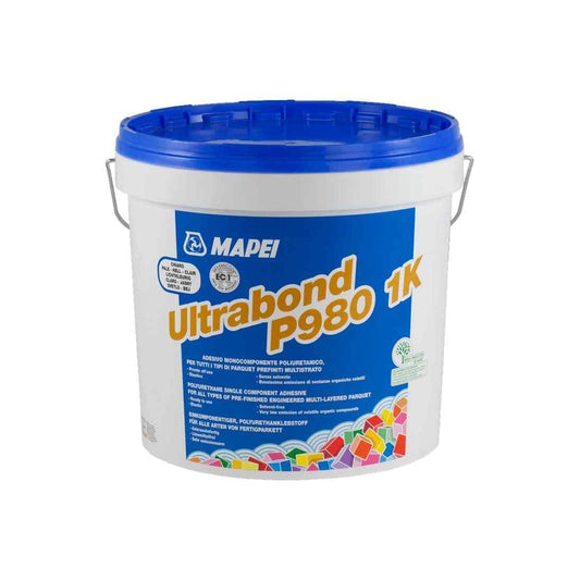 Adesivo monocomponente per incollaggio di parquet 15Kg Ultrabond P980 1K Mapei