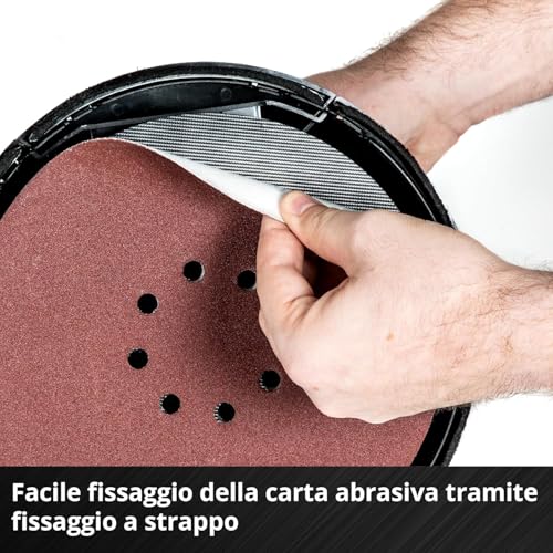 Einhell Professional Levigatrice per cartongesso a batteria TP-DWS 18/225 Li BL Solo Power X-Change (18 V, senza spazzole, incl. 6 x carta abrasiva Ø 225 mm e 1 x panno a rete, senza batteria)