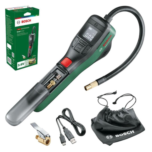 Bosch EasyPump Mini Compressore Portatile a Batteria con Adattatore a Sgancio Rapido