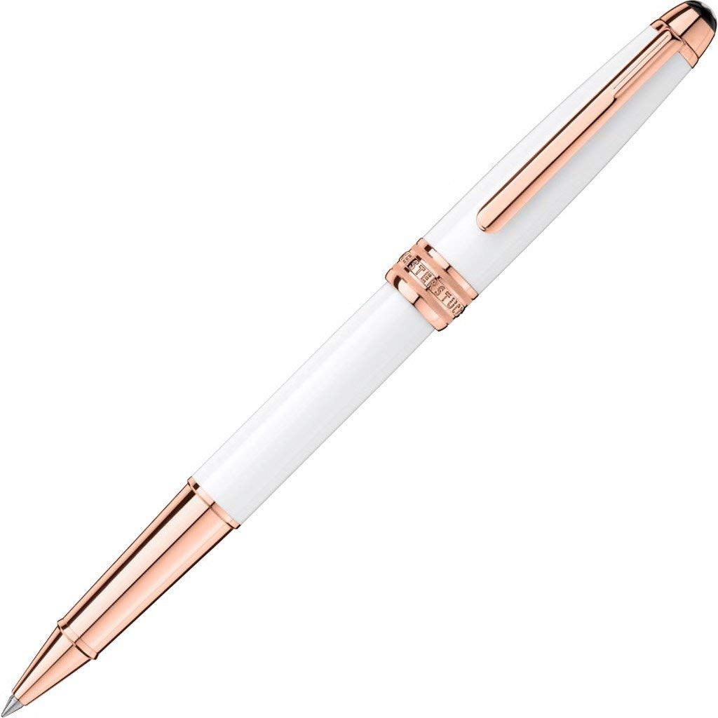 Montblanc penna Roller White Solitaire Red Gold Classique