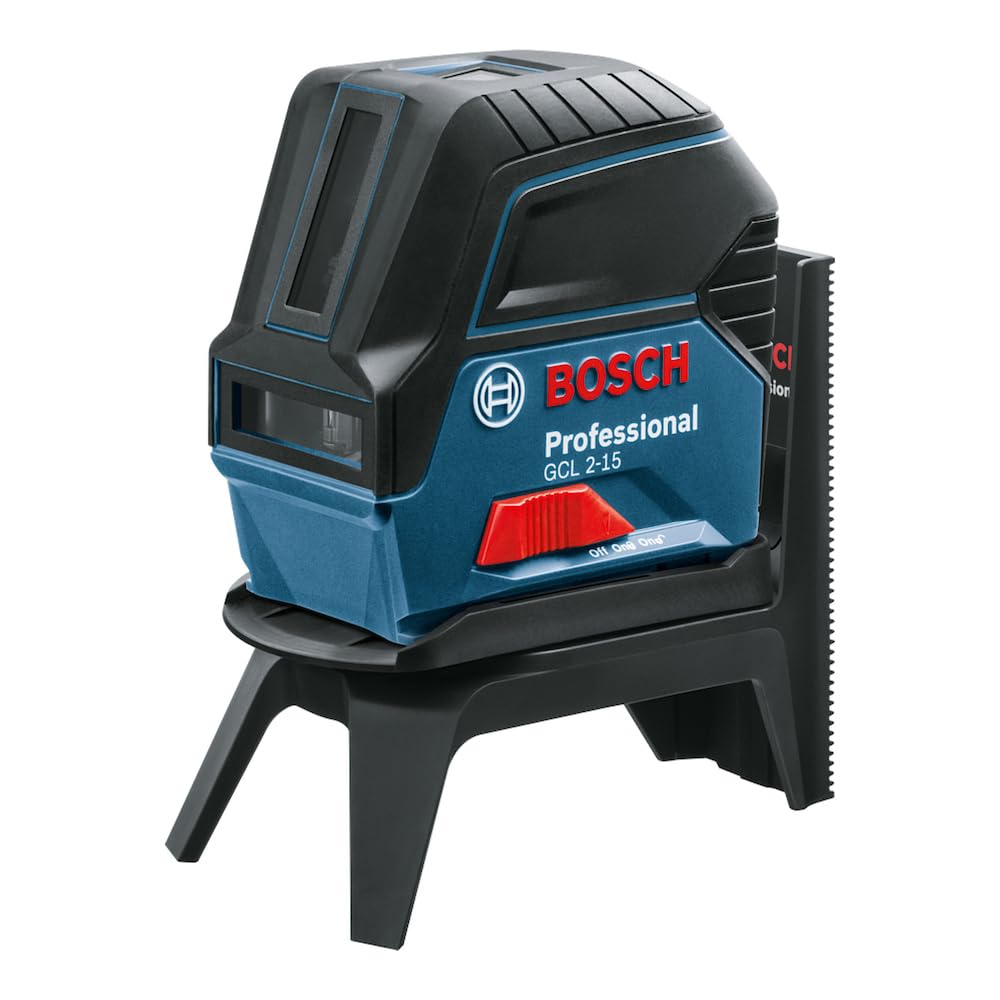 Bosch Professional Livella laser multifunzione GCL 2-15 (laser rosso, da interno, con punti a piombo, raggio d’azione:15 m, 3 pile AA, supporto ruotabile RM 1, pannello per laser, custodia protettiva)