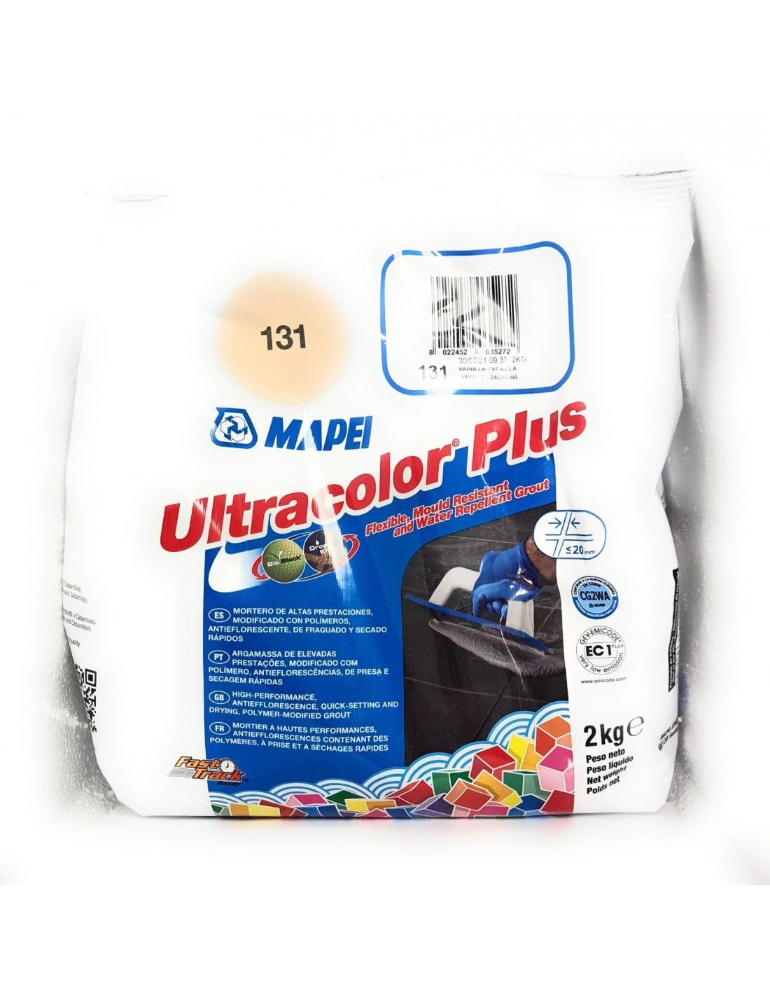 Mapei, malta Ultracolor Plus 131, colore: vaniglia, da 2 kg