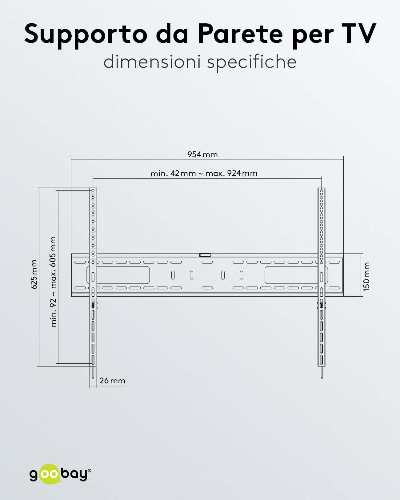 SAMSUNG TV Neo QLED QE85QN90BATXZT, Smart TV 85" Serie QN90B, Neo QLED 4K UHD & Goobay 49892 - Supporto da parete per TV Pro FIXED (XL), da 43" a 100", 75 kg