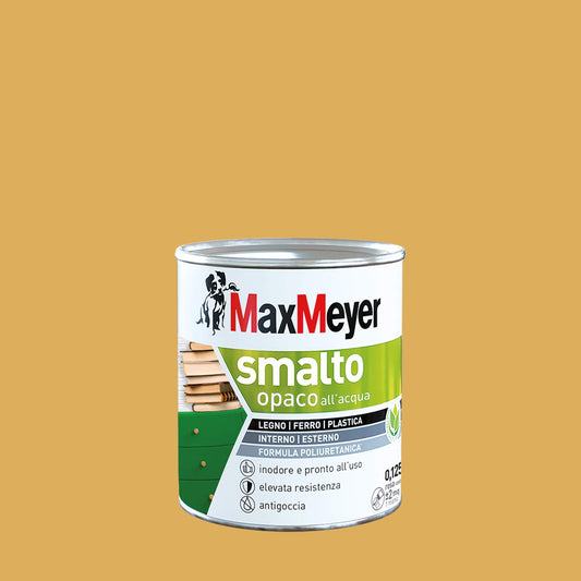 Maxmeyer Smalto All'Acqua Poliuretanico Opaco Giallo Estate 0,125 L