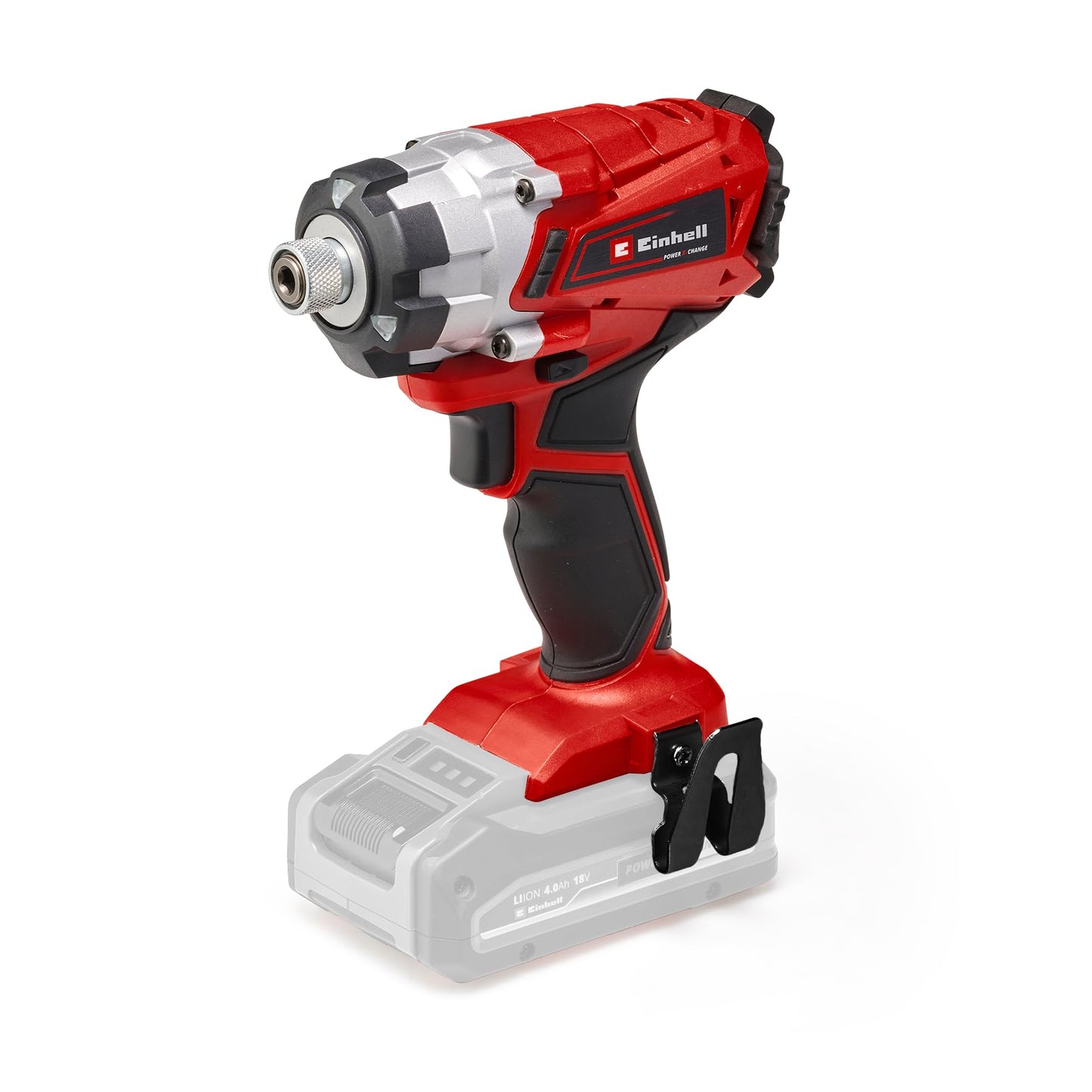 Einhell TE-CI 18/1 Li-Solo Avvitatore a impulsi a batteria Power X-Change (18V, giri al min. 0-2300, torsione 140Nm, attacco bits esagonale, 3 luci, senza batteria e caricabatteria)