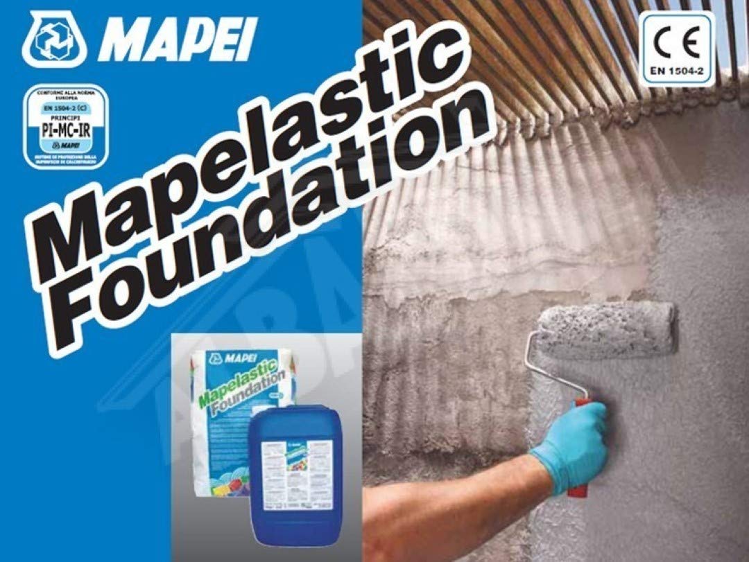 Malta bicomponente per impermeabilizzazione 32kg Mapelastic Foudation Mapei