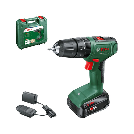 Bosch Trapano con percussione a batteria EasyImpact 18V-40 (1 batteria da 2,0 Ah, sistema 18 volt, in custodia per il trasporto)