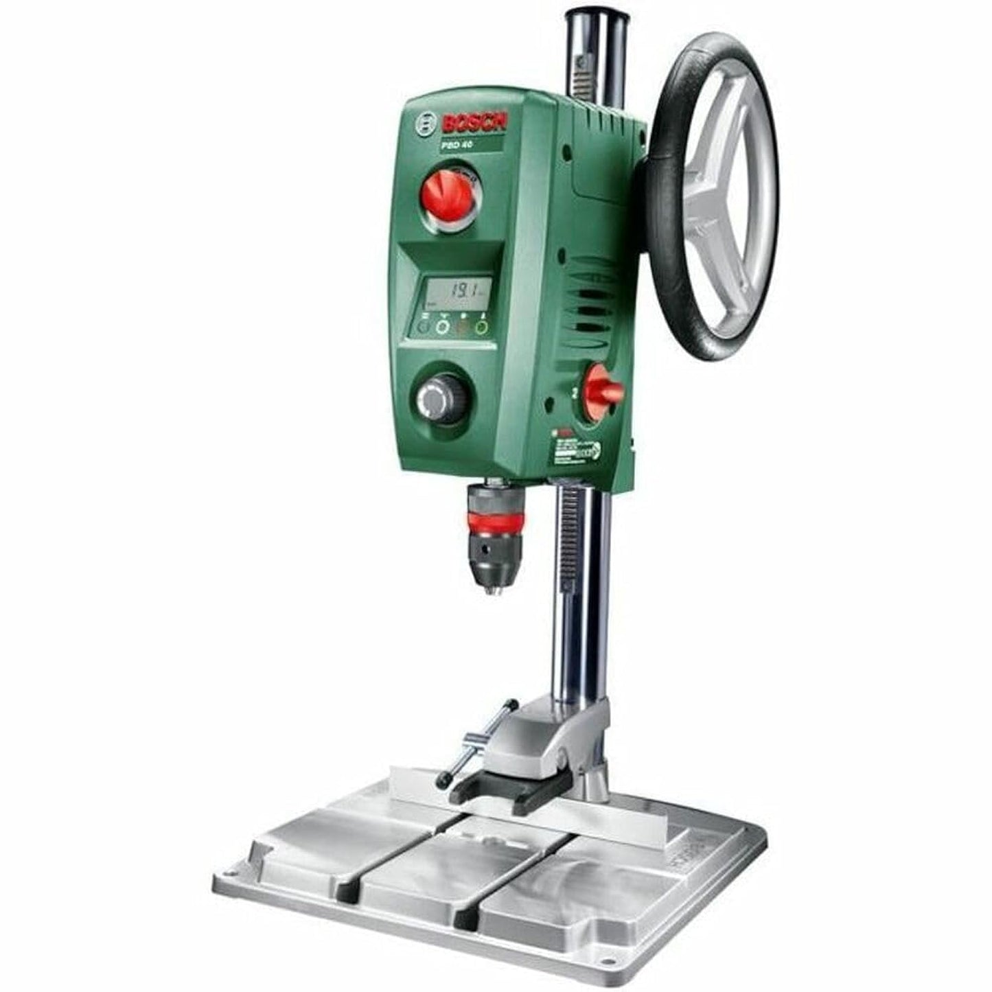 Bosch Trapano a colonna PBD 40, guida parallela, morsetti di fissaggio rapido, confezione in cartone, potenza 710 Watt