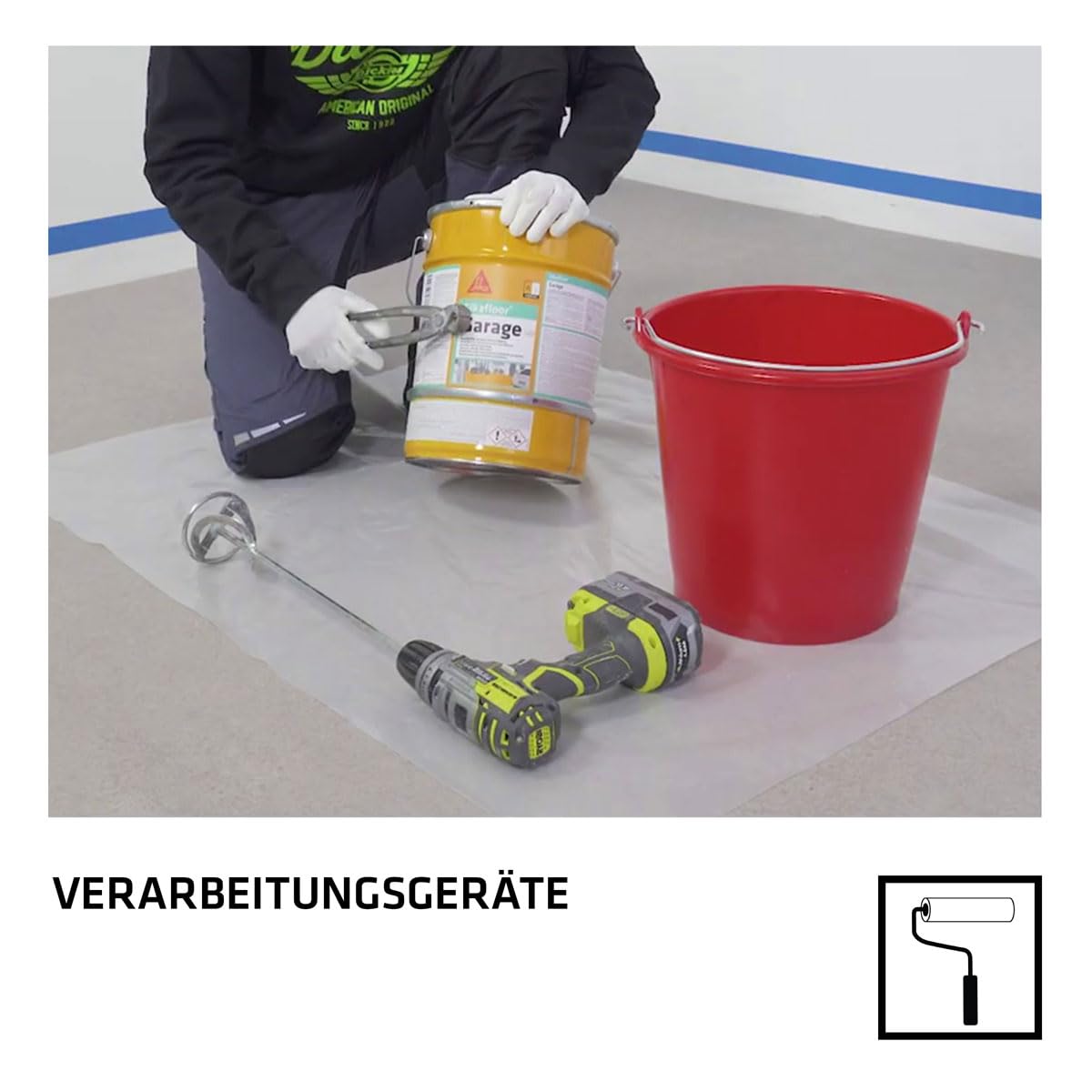 Sika floor - Rivestimento per pavimenti in resina epossidica - Sikafloor Garage grigio ciottolo - per interni come garage, cantine, sale hobby - resistente - 6 kg