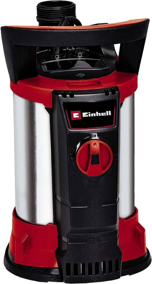 Einhell GE-SP 4390 N-A LL ECO Pompa a immersione acque chiare (430 W, portata max 9000 L/h, prevalenza 8 m, immersione max 7m, valvola di non ritorno, aspirazione fino a 1 mm,incl. attacco universale)