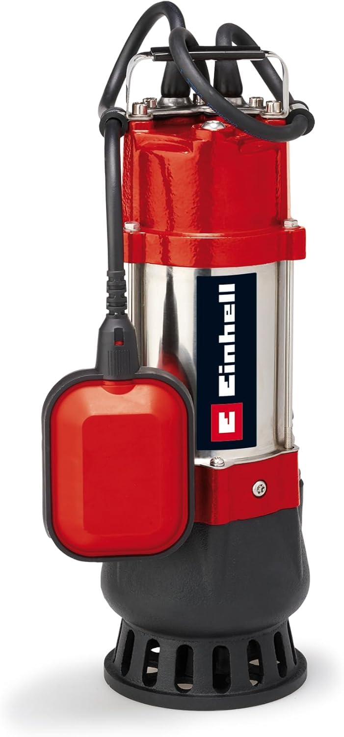 Einhell Pompa immersione acque scure GC-DP 5010 G (500 W, portata max 12000 L/h, prevalenza 8 m, immersione max 5 m, corpi estranei fino a 10 mm, extra robusta)