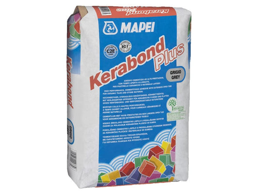 KERABOND PLUS MAPEI. Bancale 50 sacchi da 25 kg. Adesivo cementizio alte prestazioni piastrelle