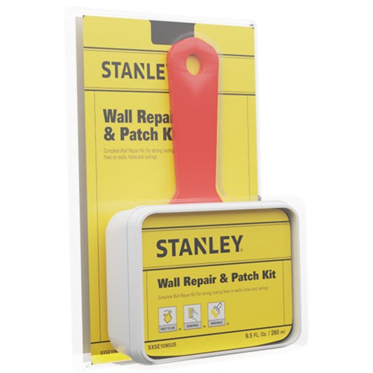 Stanley Drywall Patch Repair Kit - Complete Drywall Patch Solution for Home DIY, Includes Wall Hole Filler, Spackle Wall Repair and Putty Hole Repair - 9.5 Fl Oz. 1 Pack