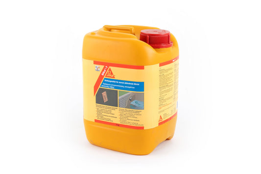 Sika - Sika-1, Giallo - Additivo impermeabilizzante per malte e betoncini cementizi - Liquido pronto all'uso - Facile dispersione - Bidoncini da 5kg