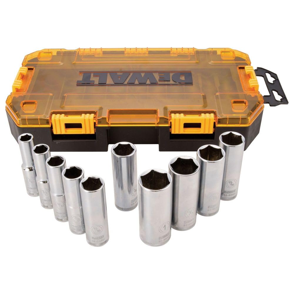 DEWALT Set di chiavi a bussola SAE, attacco da 1/2", 10 pezzi (DWMT73814)