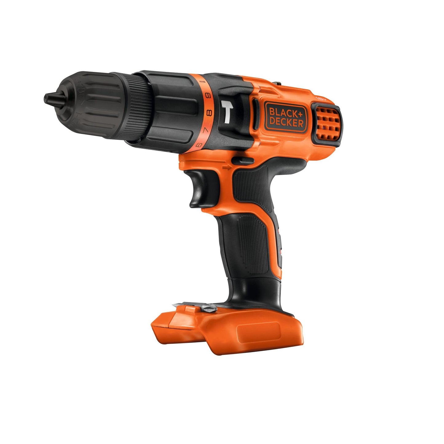 BLACK+DECKER, Trapano/Avvitatore a percussione 18V Litio (unità senza batteria e senza caricabatterie. BDCH188N-XJ