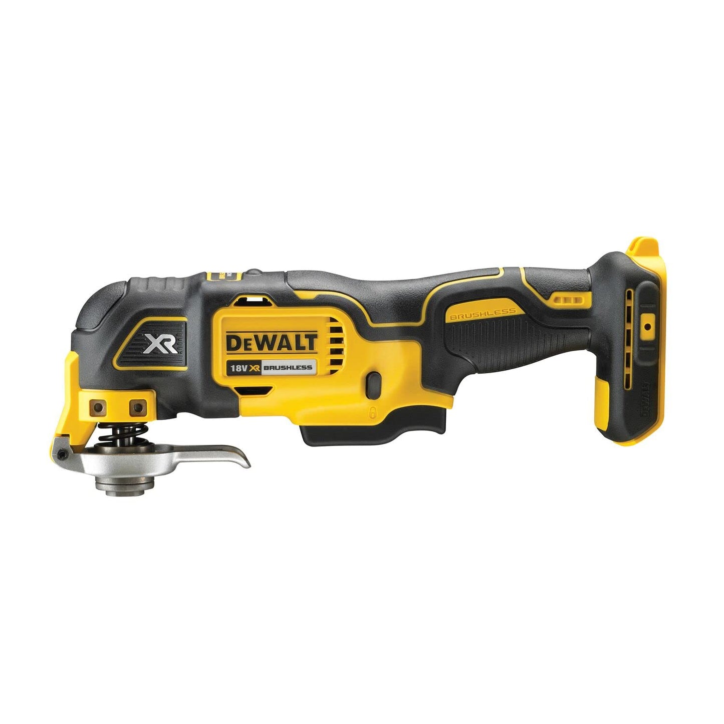 DEWALT DCS355N-XJ Utensile Multi-Funzione ad oscillazione, motore Brushless, in scatola di cartone senza batteria e caricabatterie, 18 volts