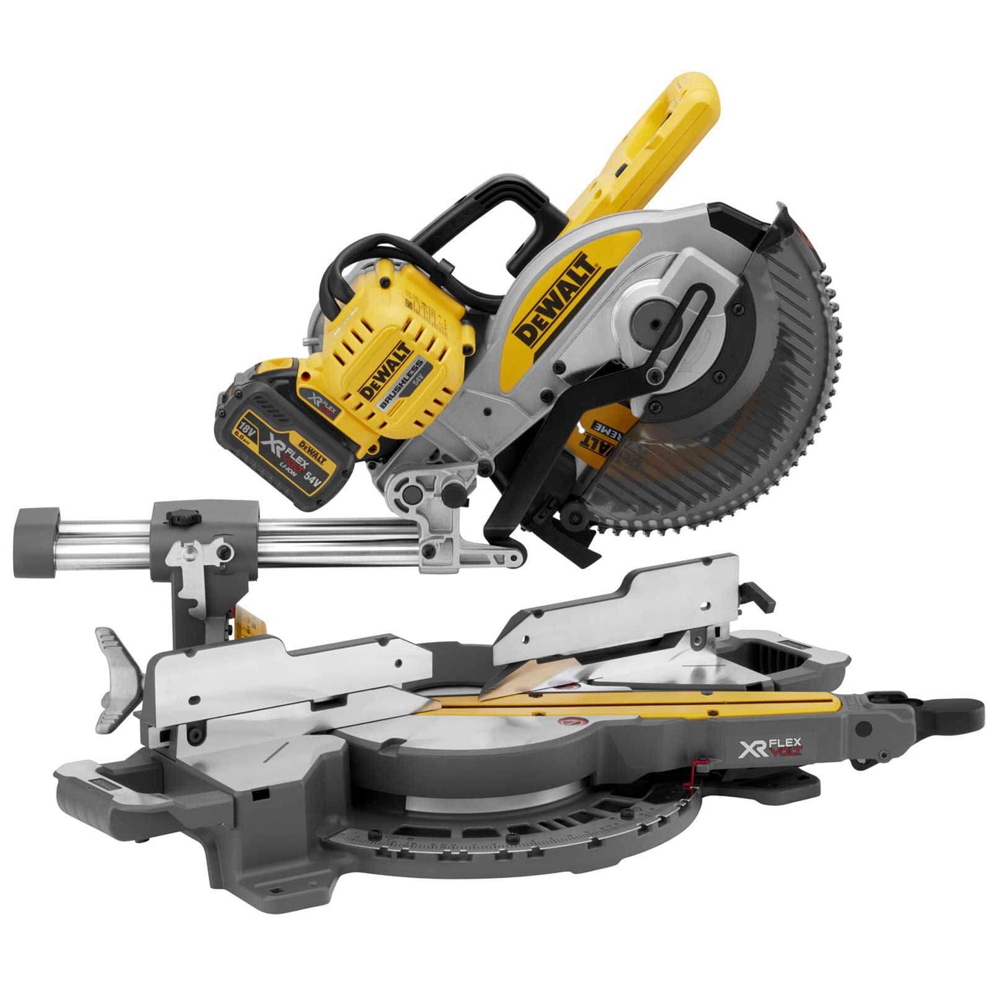 Dewalt DCS727 54v XR Flexvolt - Troncatrice senza fili, 250 mm, 2 x 6 Ah agli ioni di litio