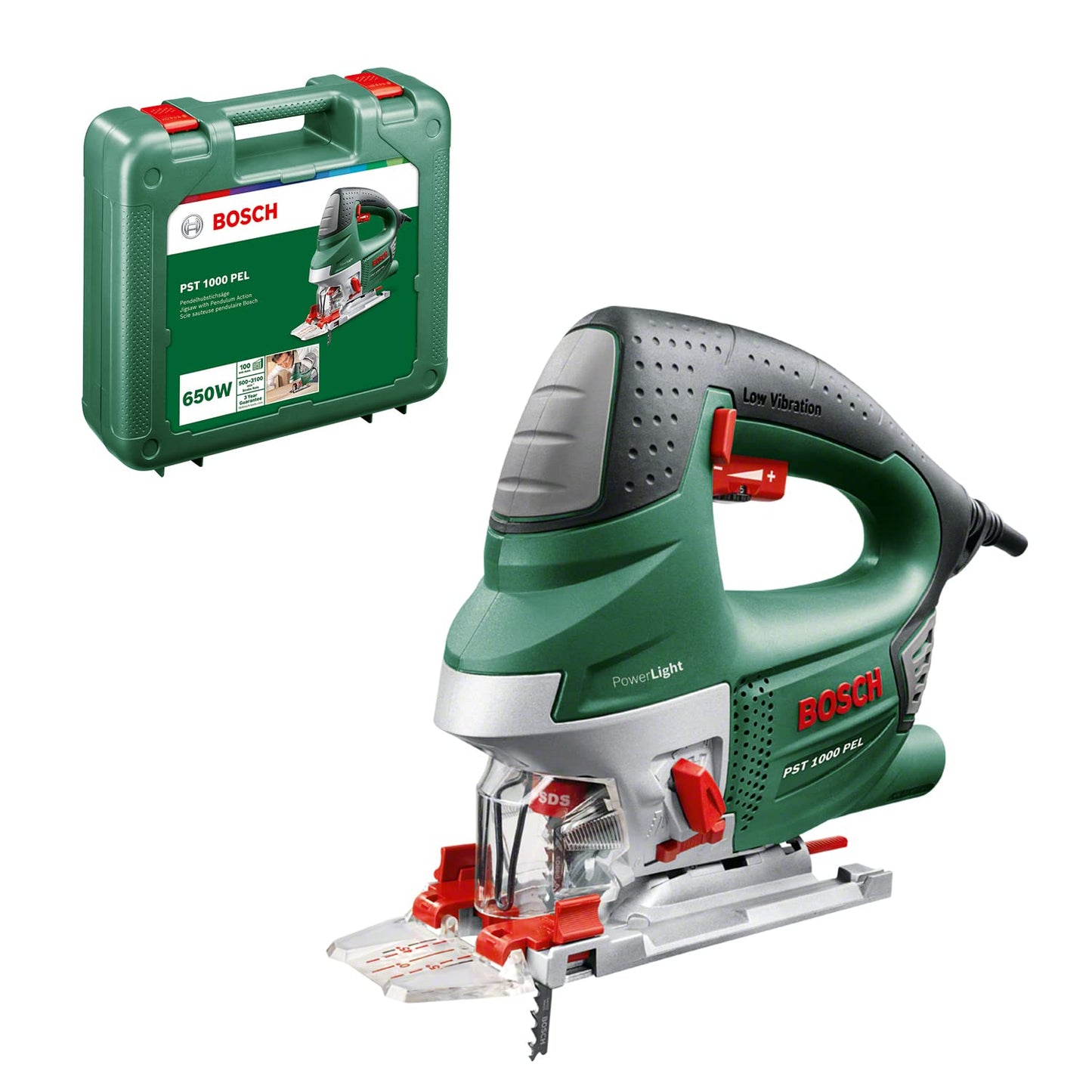 Bosch Home and Garden PST 1000 PEL Seghetto Alternativo Compact Expert, Verde, 100 mm